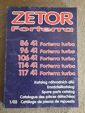 ZETOR FORTERRA 8641 9641 10641 11441 11741 KATALOG CZĘŚCI CIĄGNIKA 1/03, używany na sprzedaż  Wysyłka do Poland