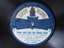78rpm LILLI LEHMANN sings Don Juan (Mozart) - GERMAN ODEON 1905 ULTRA RARE ! comprar usado  Enviando para Brazil