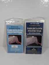 2 toalhas de mesa de plástico cristalino protetor contra derramamento 70" redondo! comprar usado  Enviando para Brazil