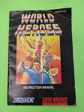 Autêntico Super Nintendo SNES manual de instruções livro World Heroes comprar usado  Enviando para Brazil