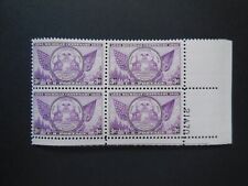 #775 3c Michigan Centenary Plate Block #21471 LR MNH OG MUITO BOM ESTADO "Incs New Mount" #2 comprar usado  Enviando para Brazil