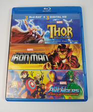 Marvel Animated Triple Feature Thor  Iron Man Next Avengers (Blu-ray, 2014 ) Oop comprar usado  Enviando para Brazil