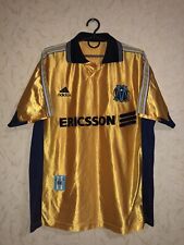 Camiseta de fútbol rara Olympique Marsella 1998-1999 tercera L-XL dorada para hombre Adidas segunda mano  Embacar hacia Argentina