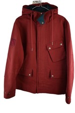 Jaqueta corta-vento vermelha PRETTY GREEN tamanho M masculina algodão zíper completo com capuz de chuva comprar usado  Enviando para Brazil