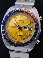 Seiko Pogue Pepsi Speed Timer "Mostrador Amarelo" relógio automático - 6139-6000 - Masculino comprar usado  Enviando para Brazil