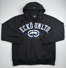 Usado, Moletom com capuz vintage Ecko Unltd bordado zíper completo hip hop rap rinoceronte Y2K preto azul GG comprar usado  Enviando para Brazil