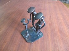 Gravatas de ferrovia escultura arte metal Roland surdo assinatura criança com pais comprar usado  Enviando para Brazil