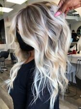 Peruca feminina Balayage platina loira destaques ondulada 13x4 frente de renda cabelo humano comprar usado  Enviando para Brazil