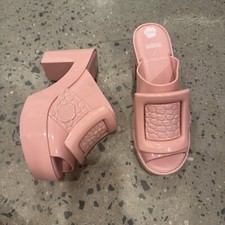 Plataforma Melissa X Viktor & Rolf plástico rosa milhas tamanho 37! Fivela gigante!!  comprar usado  Enviando para Brazil