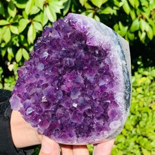 Aglomerado de ametista natural 2,33 lb cristal quartzo pedra geodo drusa cura Reiki comprar usado  Enviando para Brazil