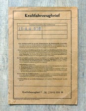 Riginaler kraftfahrzeugbrief n gebraucht kaufen  Ahrensbök