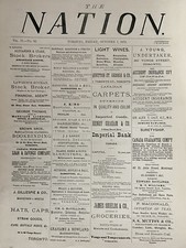 Raro jornal antigo de Toronto THE Nation…. 1 de outubro de 1875….. 147 anos, usado comprar usado  Enviando para Brazil