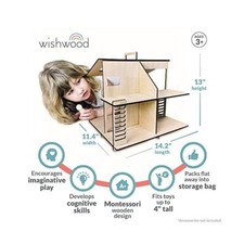 Modern wooden dollhouse for sale  USA