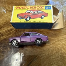 Caixa de fósforos vintage Lesney Series #67 Volkswagen 1600 TL - Roxo com caixa super rápida  comprar usado  Enviando para Brazil