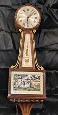Antigo Relógio de Parede Banjo Elétrico Seth Thomas Mansfield DE Imagem Funcionando Mogno   comprar usado  Enviando para Brazil
