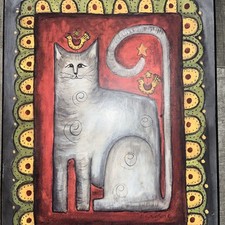 Folk art cat d'occasion  Expédié en Belgium