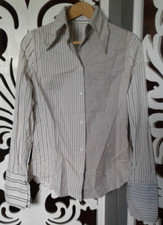 Camicia bianca multirighe usato  Torino