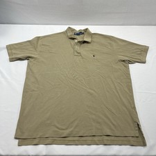 Camisa polo masculina vintage Ralph Lauren 2XL bege 100% algodão pônei golfe trabalho comprar usado  Enviando para Brazil