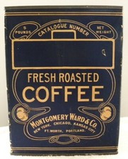 Usado, Café torrado vintage Montgomery Ward 5 lb. Estanho, recipiente comprar usado  Enviando para Brazil