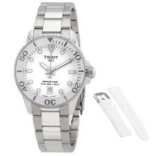 Relógio masculino Tissot Seastar quartzo mostrador branco T120.210.11.011.00, usado comprar usado  Enviando para Brazil