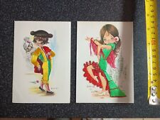 Vintage embroidered postcards for sale  MALDON