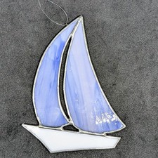 Stained glass sailboat for sale  Amelia