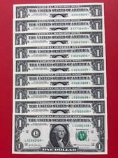 Conjunto De Nota De Estrela Wow 2017 $1 Dollar Bill (A, B, E, F, g, h, j, k, l) 9 Distrito Não Circulada comprar usado  Enviando para Brazil