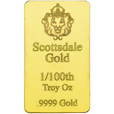Barra bullion Scottsdale em perfeito estado 1/100 oz .9999 ouro puro 24 quilates, usado comprar usado Barra bullion Scottsdale em perfeito estado 1/100 oz .9999 ouro puro 24 quilates, usado comprar usado  Enviando para Brazil