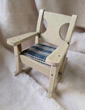 Cadeira de balanço vintage feita à mão para casa de bonecas mobília de balancim para casa de bonecas antiga comprar usado  Enviando para Brazil