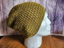 Chapéu gorro desleixado de malha à mão verde musgo festival unissex comprar usado  Enviando para Brazil