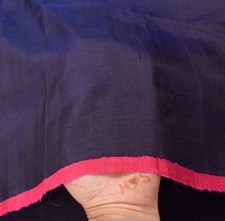 Tela artesanal de seda pura multiusos sushila vintage remanente de sari azul oscuro segunda mano  Embacar hacia Mexico