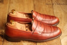 Sapatos masculinos Ralph Lauren de couro marrom acastanhado Penny Loafers Reino Unido 10 UE 44 EUA 11 comprar usado  Enviando para Brazil