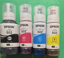 Pacote combo de tinta Epson 502 genuíno para impressoras ECO-TANK ET-2850 3850 4850-OEM-4PK comprar usado  Enviando para Brazil