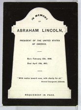 1865 president abraham d'occasion  Expédié en Belgium