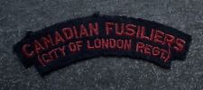 Canadian fusiliers cloth for sale  UK