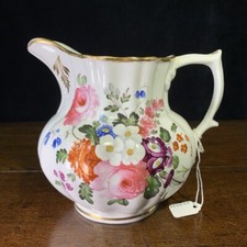 Jarro de porcelana Hillditch, flores pintadas c. 1835, usado comprar usado  Enviando para Brazil