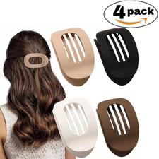 4 peças clipes de cabelo liso para cabelos grossos e finos, grampos de garra redondos para mulheres comprar usado  Enviando para Brazil