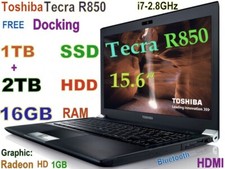Usado, Design 3D TOSHIBA Tecra R850 i7-2.8GHz (1TB SSD + 2TB) 16GB 15.6 RADEON + Dock comprar usado  Enviando para Brazil