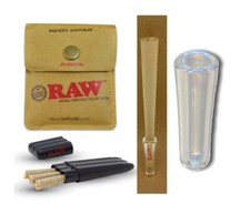 RAW Three Tree Cone Case + raw pocket ashtray + glass cone holder tip comprar usado  Enviando para Brazil