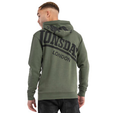 Lonsdale London Męska bluza z kapturem Maywick w kolorze oliwkowym / czarnym na sprzedaż  Wysyłka do Poland