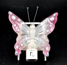 Luz noturna borboleta, cristais, plástico, rosa/branco, antena, interruptor liga/desliga, 7W comprar usado  Enviando para Brazil