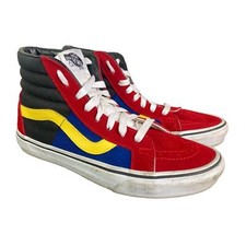 Tênis Vans SK8-Hi masculino 7 OTW Rally Chilipepper vermelho azul amarelo cano alto raro comprar usado  Enviando para Brazil