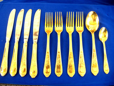 Besteckset esmeyer goldfarbig gebraucht kaufen  Bietigheim-Bissingen