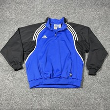 Usado, Pulôver masculino ADIDAS XL azul moletom futebol retrô Climacool bolsos de futebol comprar usado  Enviando para Brazil