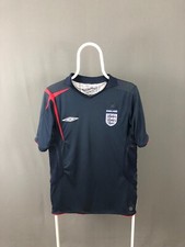 Camiseta Umbro masculina seleção nacional de futebol da Inglaterra tamanho P poliéster azul escuro, usado comprar usado  Enviando para Brazil