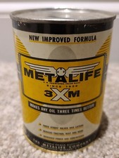 Antigo METALIFE MOTOR OIL Publicidade Promocional Banco de Moedas de Metal Premium  comprar usado  Enviando para Brazil
