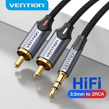 PURE OFC SHIELDED AUX 3.5mm conector para 2 cabo de áudio RCA alto-falante fono duplo estéreo comprar usado  Enviando para Brazil