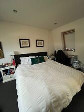 Black leather bed for sale  LONDON