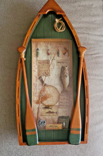 Caixa de sombra pesca robalo barco 3D grande homem caverna parede arte decoração 25" X 12 isca corda comprar usado  Enviando para Brazil