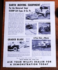 Antigo 1950 Willys Jeep Rural Route Mailer Folheto Equipamento de Movimentação de Terra, usado comprar usado  Enviando para Brazil